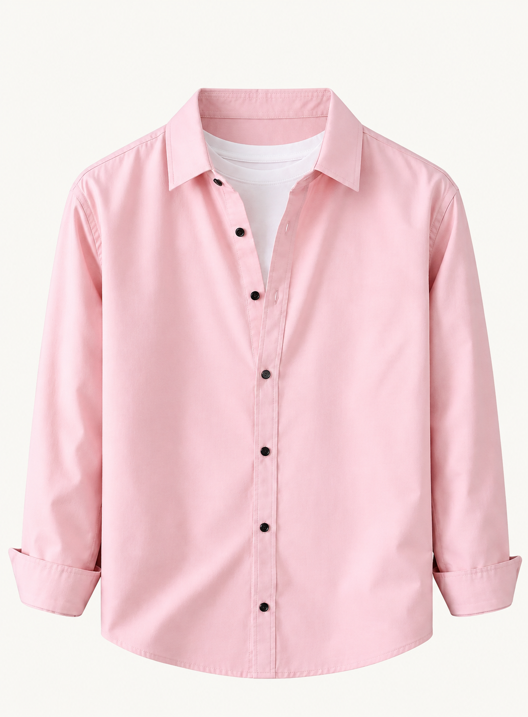 Men's Premium Cotton Blend Casual Shirt Combo of 3 – Navy Blue, White & Peach
