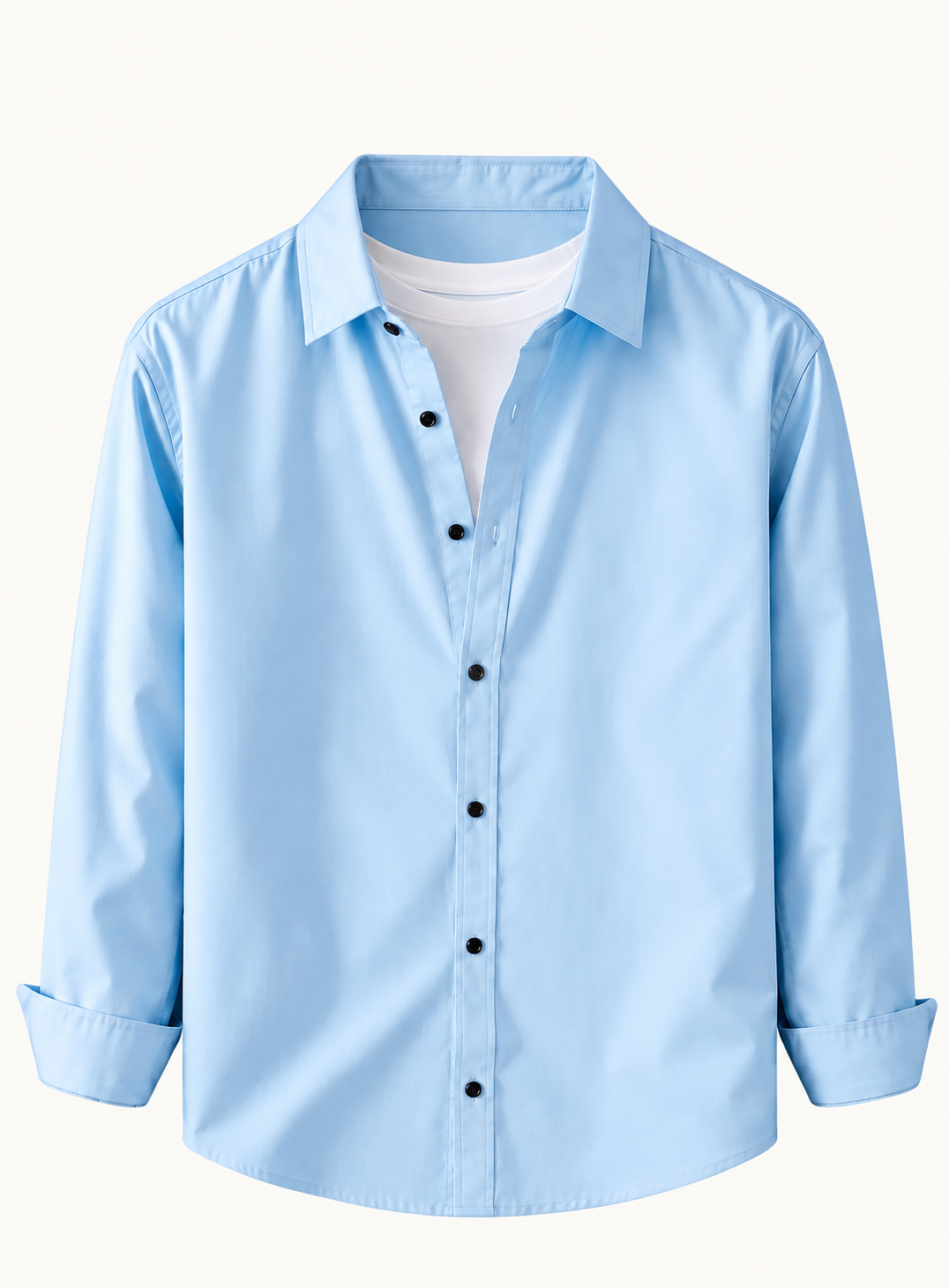 Men's Premium Cotton Blend Casual Shirt Combo of 3 – Black, White & Sky Blue
