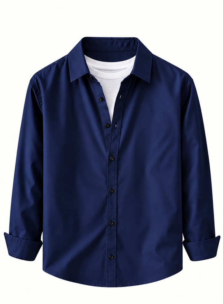Men's Premium Cotton Blend Casual Shirt Combo of 3 – Navy Blue , Sky Blue & White